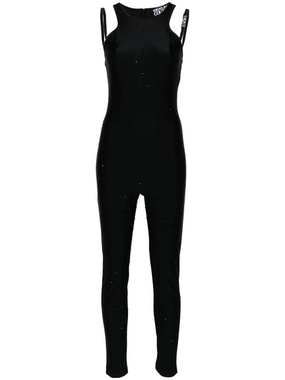 Crystal-Embellished Halterneck Jumpsuit