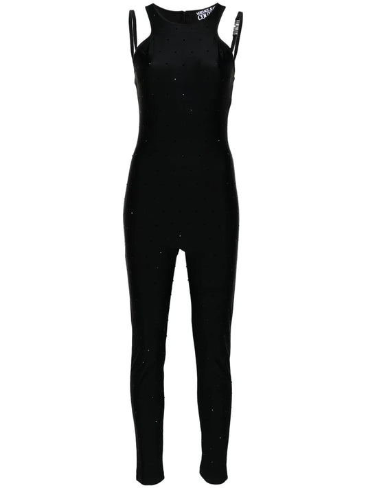 Crystal-Embellished Halterneck Jumpsuit