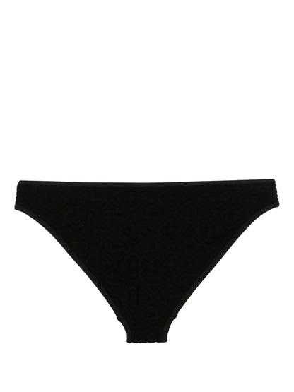Logo-Embossed Textured Bikini Brief