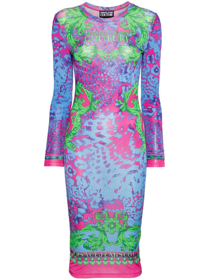 Animalier Couture Midi Dress