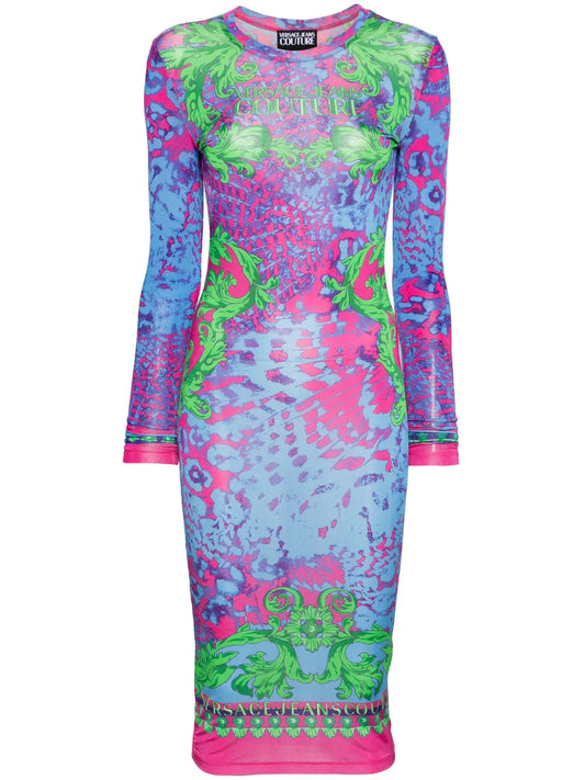 Animalier Couture Midi Dress