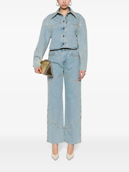 High-Rise Straight-Leg Jeans