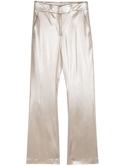 Lamé Flared Trousers