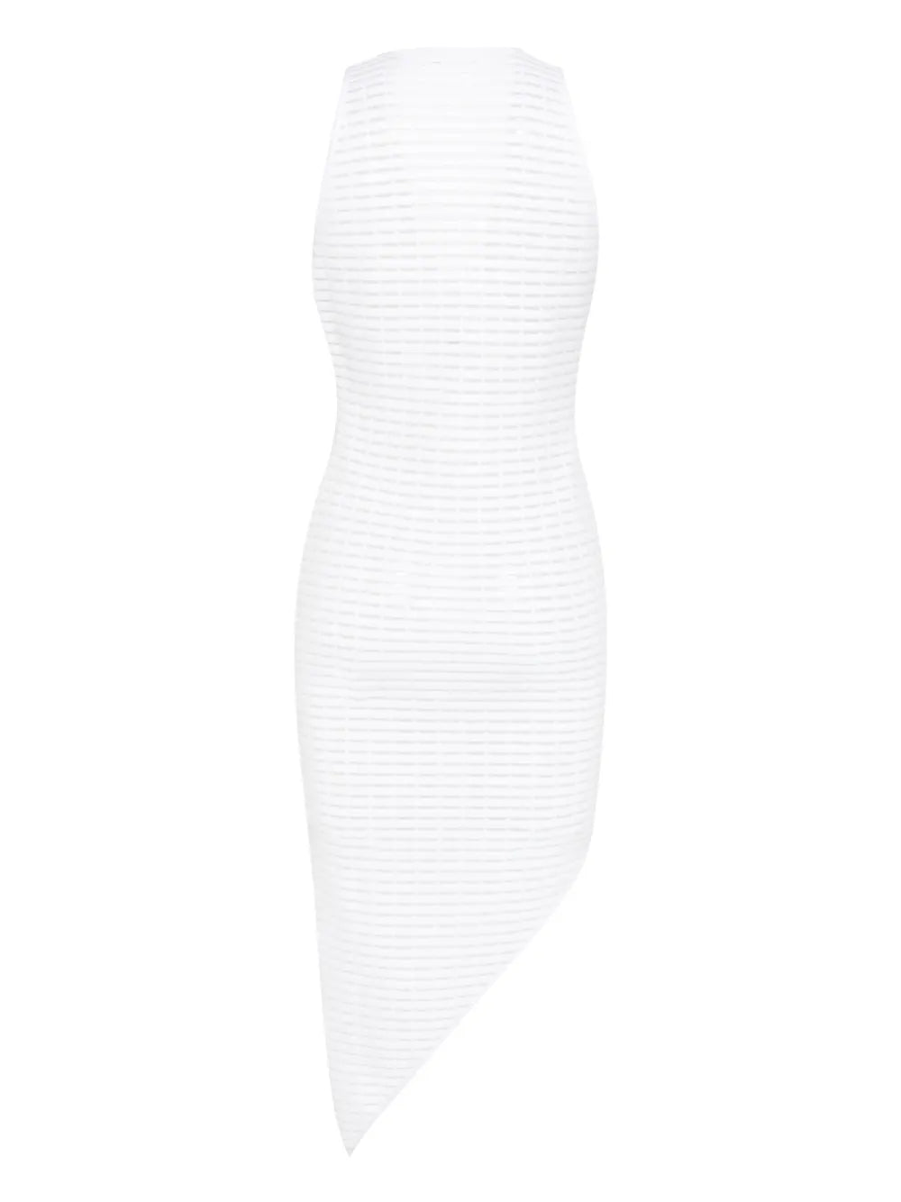 Panelled Ribbed-Knit Midi Dress