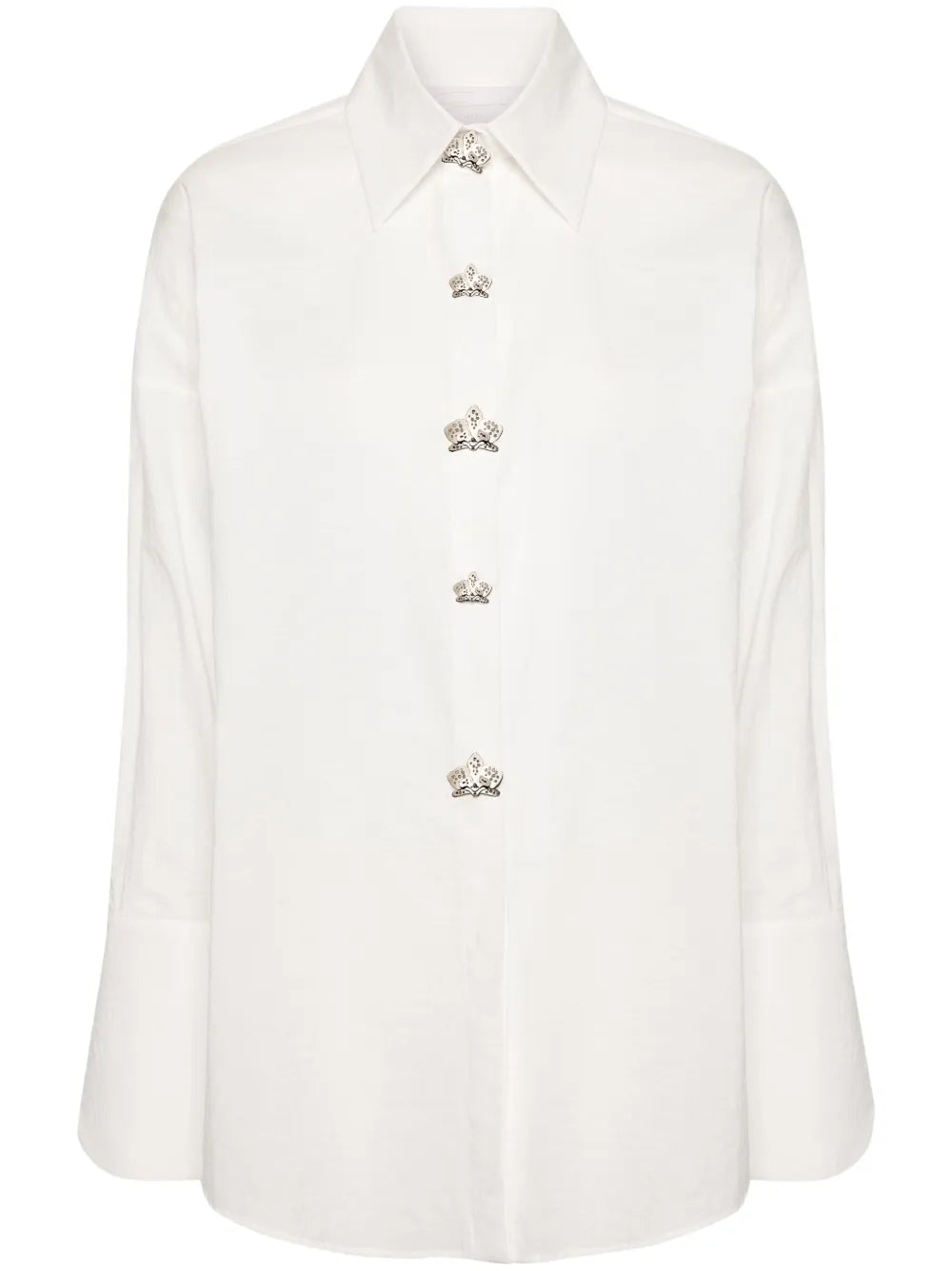 Appliqué-Detail Muslin Shirt