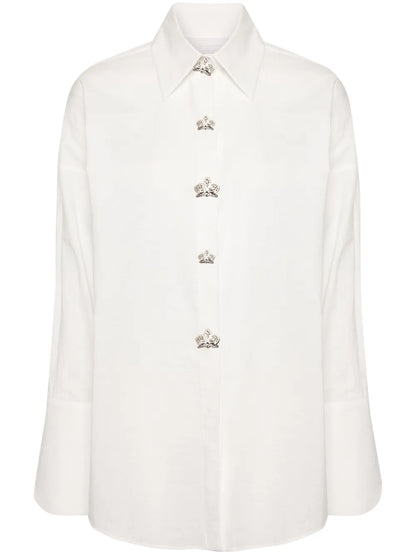 Appliqué-Detail Muslin Shirt