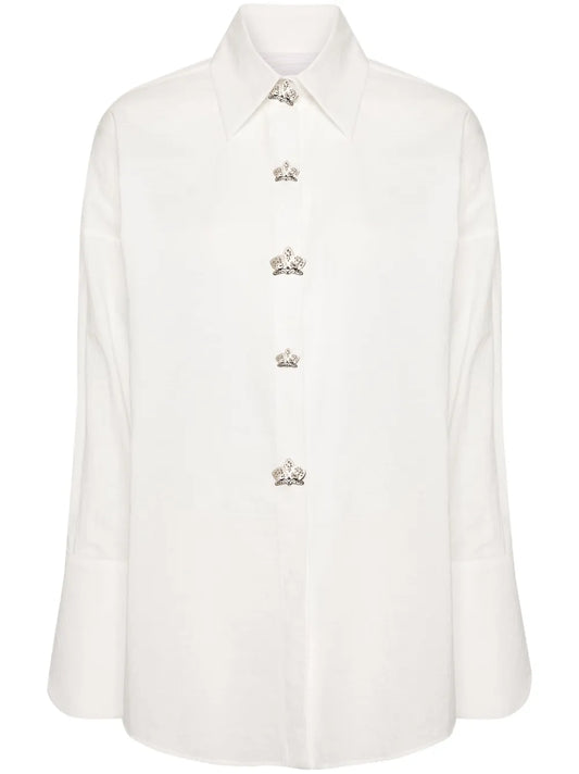 Appliqué-Detail Muslin Shirt