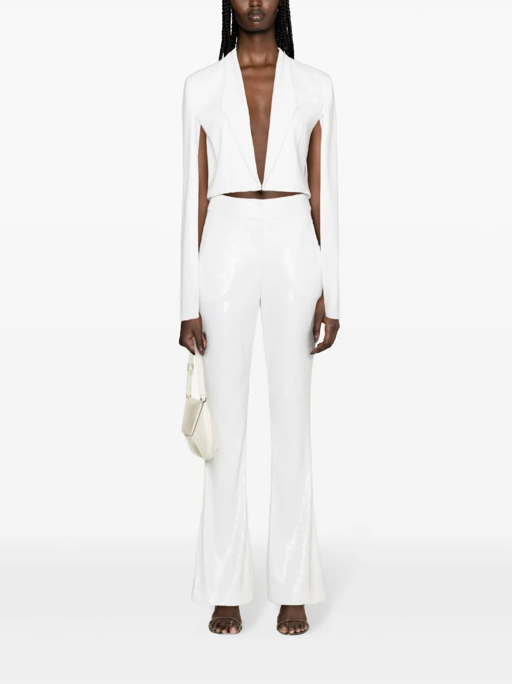 Sequinned Flared Trousers