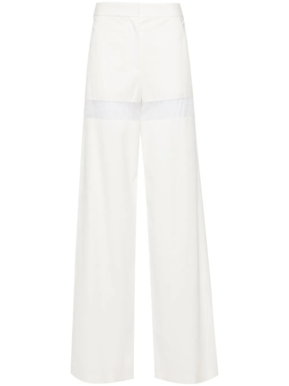 Sheer-Stripe Wide-Leg Trousers