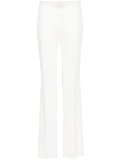 Straight Cotton-Blend Trousers