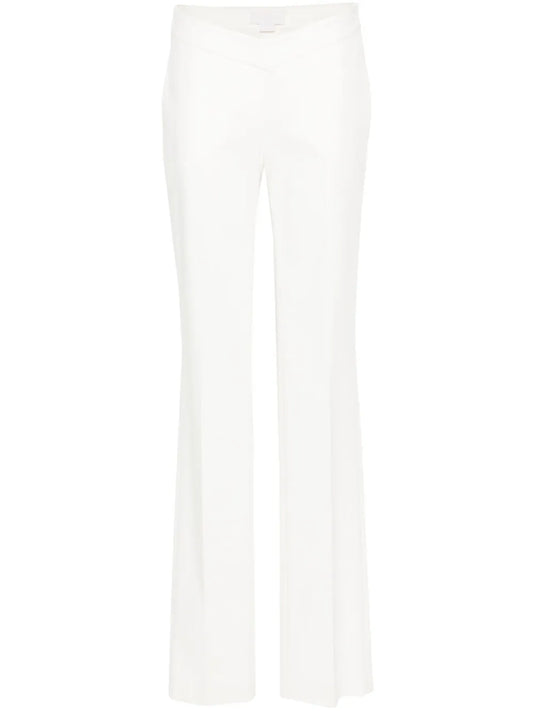 Straight Cotton-Blend Trousers