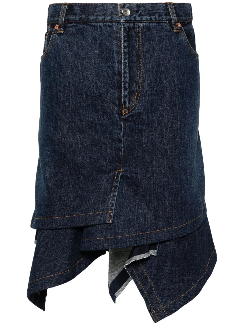 Asymmetric Denim Skirt