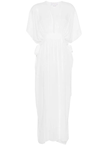 Belted Silk Maxi Dress