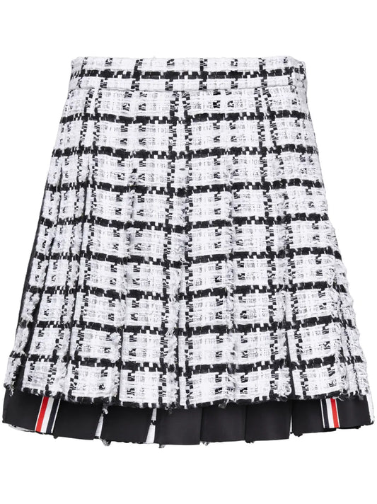 Knife-Pleat Mini Skirt
