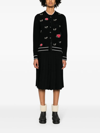 Hector And Rose Embroidered Wool Cardigan