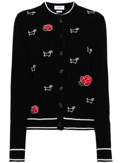 Hector And Rose Embroidered Wool Cardigan