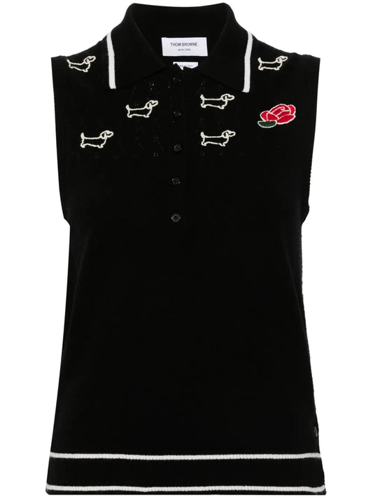Hector-Embroidered Virgin Wool Top