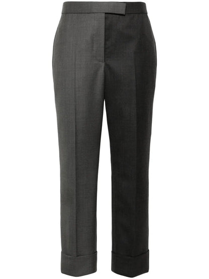 Tapered-Leg Wool Trousers