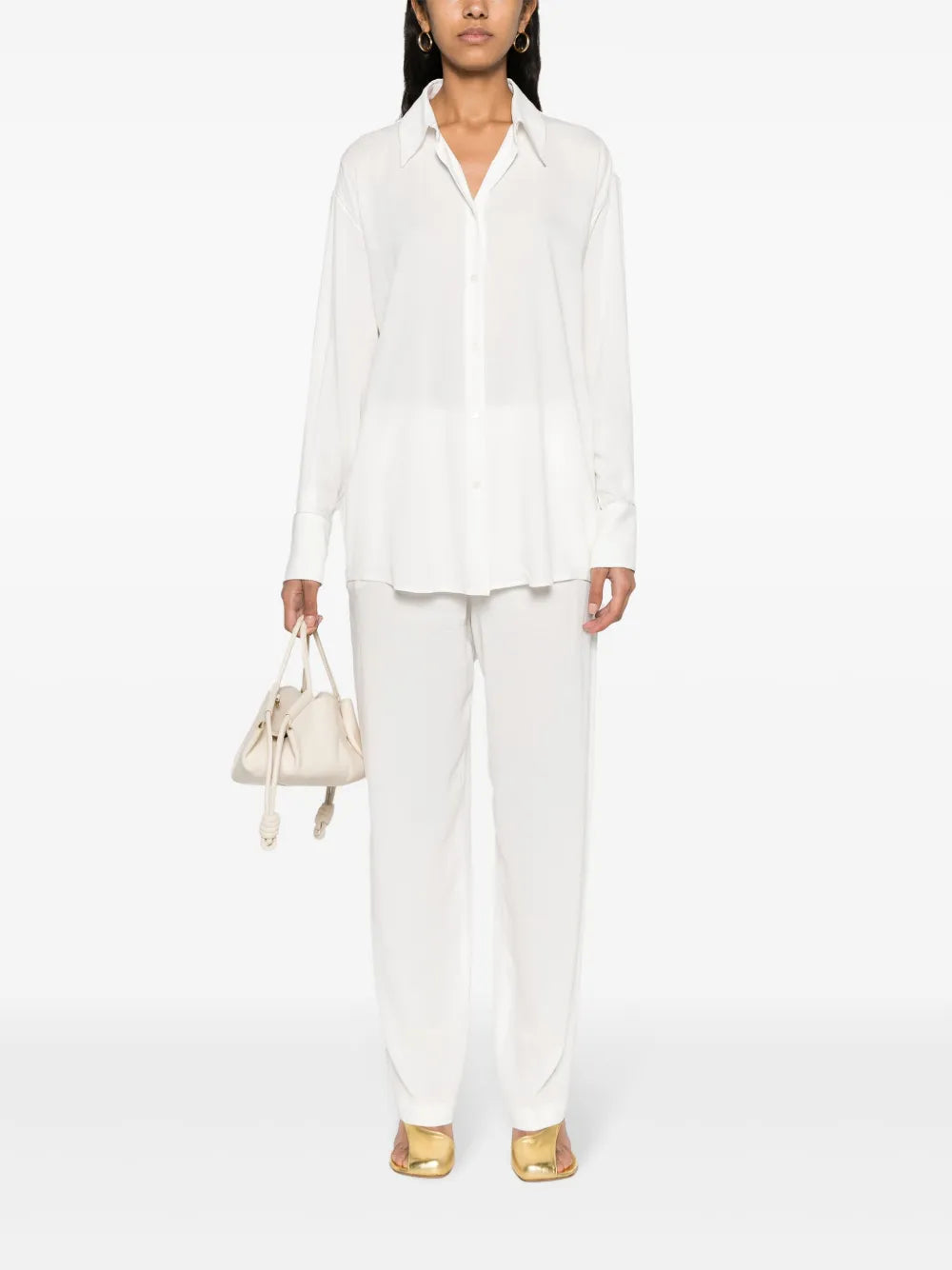 Straight Crepe Trousers