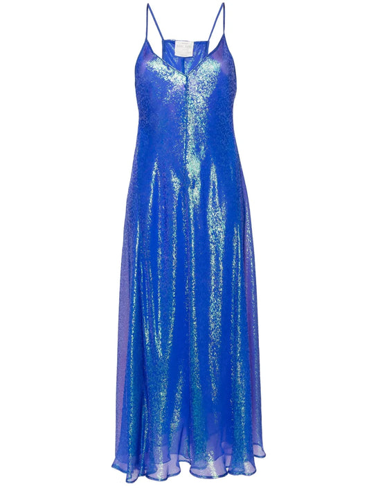 Jacquard Silk Maxi Dress