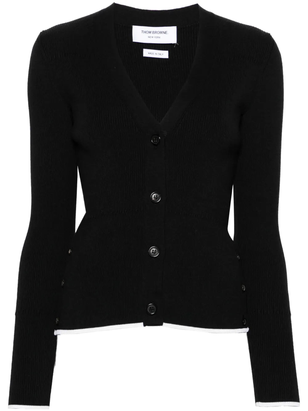Ribbed Wool-Blend Cardigan