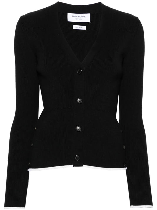 Ribbed Wool-Blend Cardigan