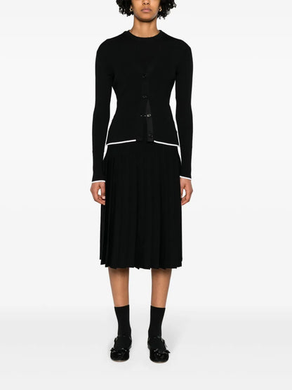 Ribbed Wool-Blend Cardigan