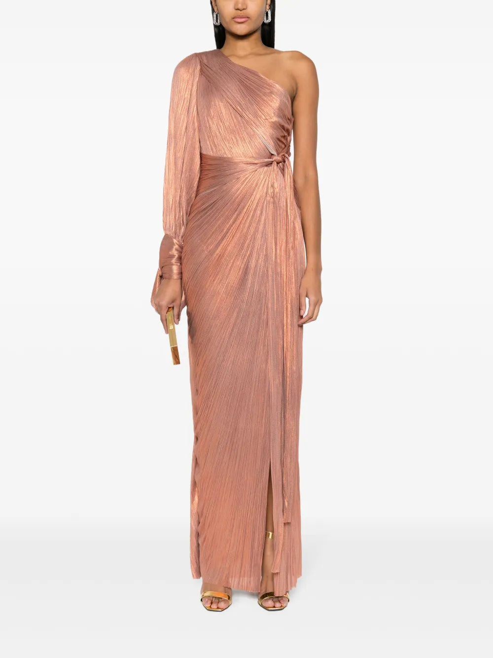Palmer One-Shoulder Silk Dress
