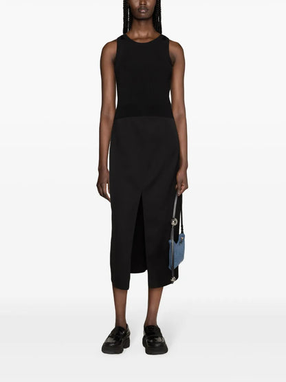 A-Line Virgin Wool Midi Skirt