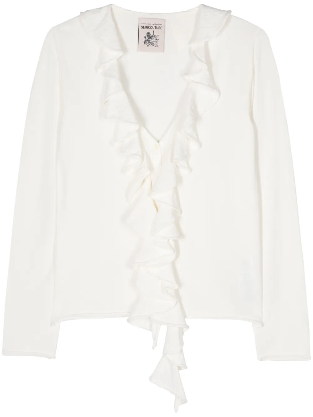 Annalisa Ruffle-Detail Cardigan