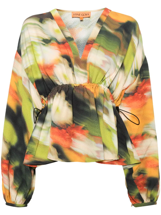 Toni Abstract-Pattern Blouse