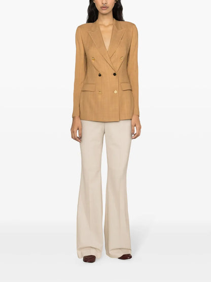 Double-Breasted Textured Blazer