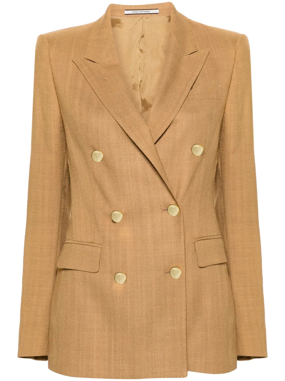 Double-Breasted Textured Blazer