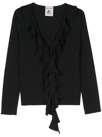 Annalisa Ruffle-Detail Cardigan