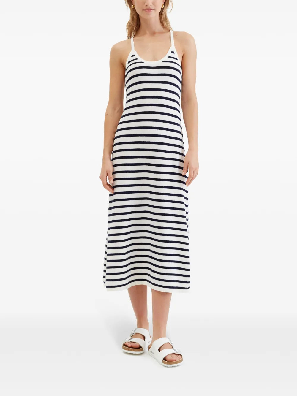 Striped Knitted Midi Dress