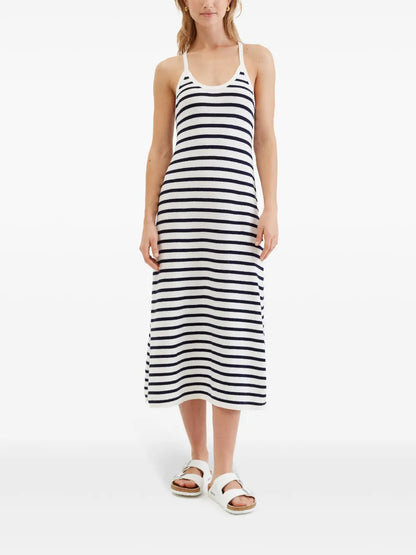 Striped Knitted Midi Dress
