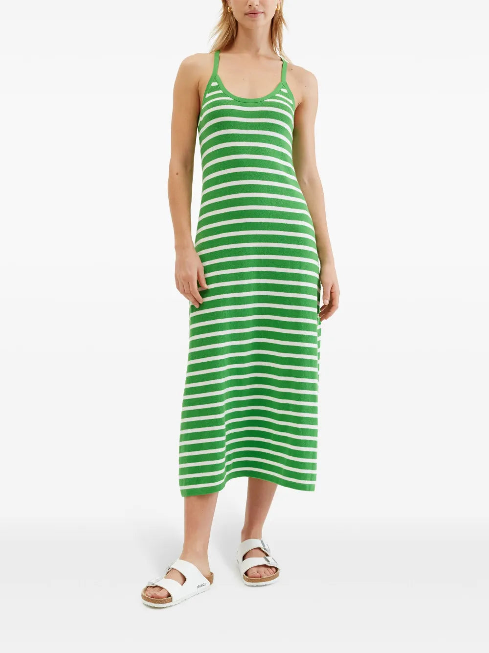 Striped Knitted Midi Dress
