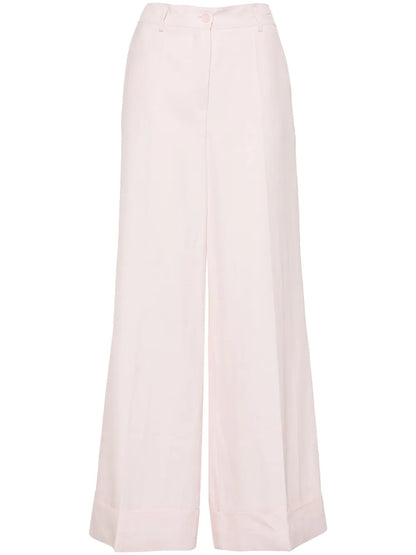 Mid-Waist Wide-Leg Trousers