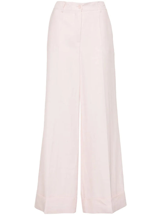 Mid-Waist Wide-Leg Trousers