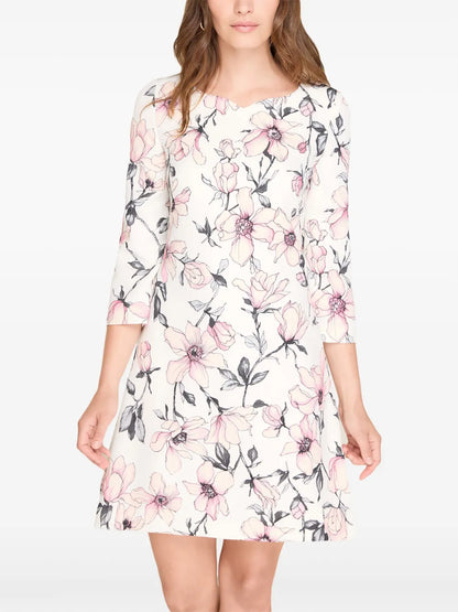 Selma Floral-Print A-Line Dress