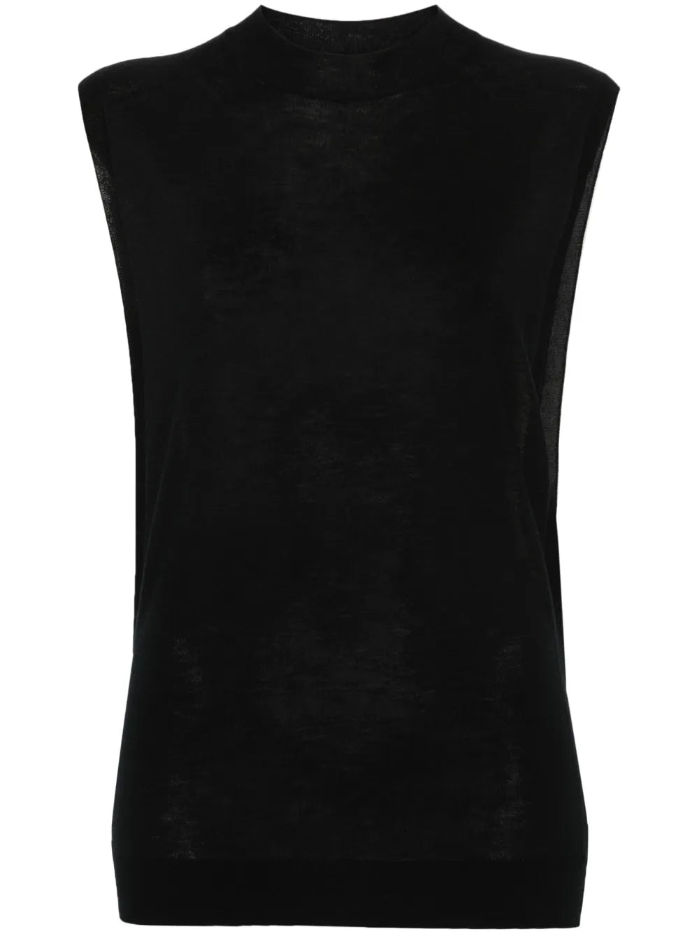 Sleeveless Wool-Silk Top