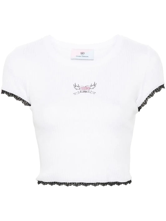 Punk Logo-Print Ribbed Top
