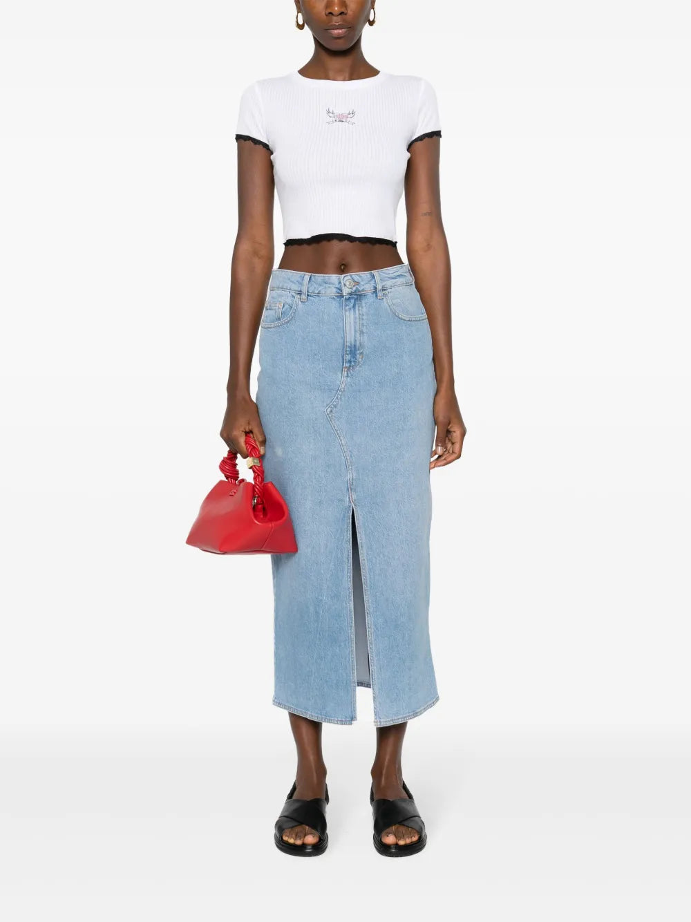 Punk Logo-Print Ribbed Top