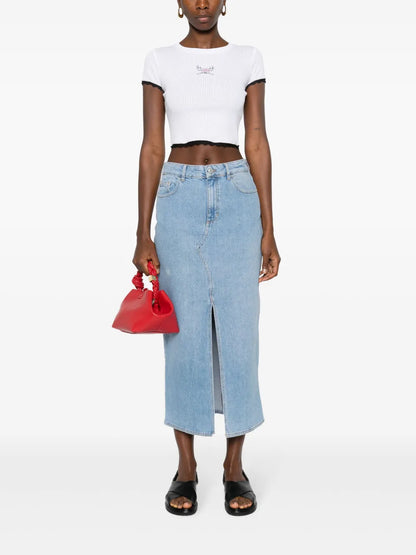 Punk Logo-Print Ribbed Top