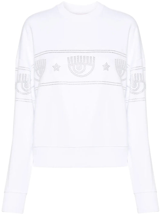 Logomania Stud-Embellished Sweatshirt