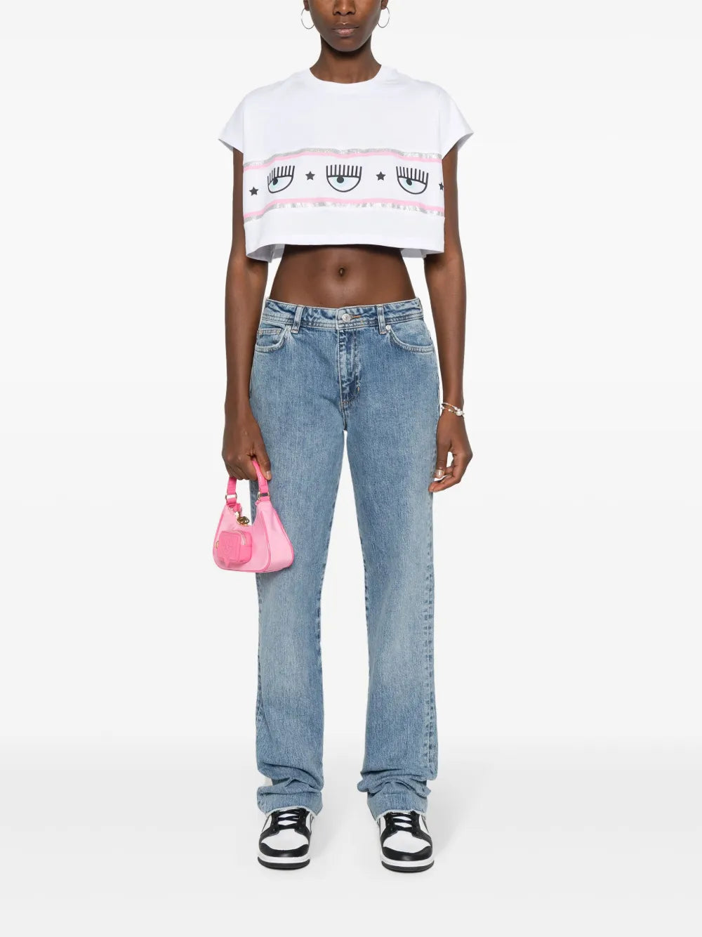 Logo-Embroidered Straight Jeans