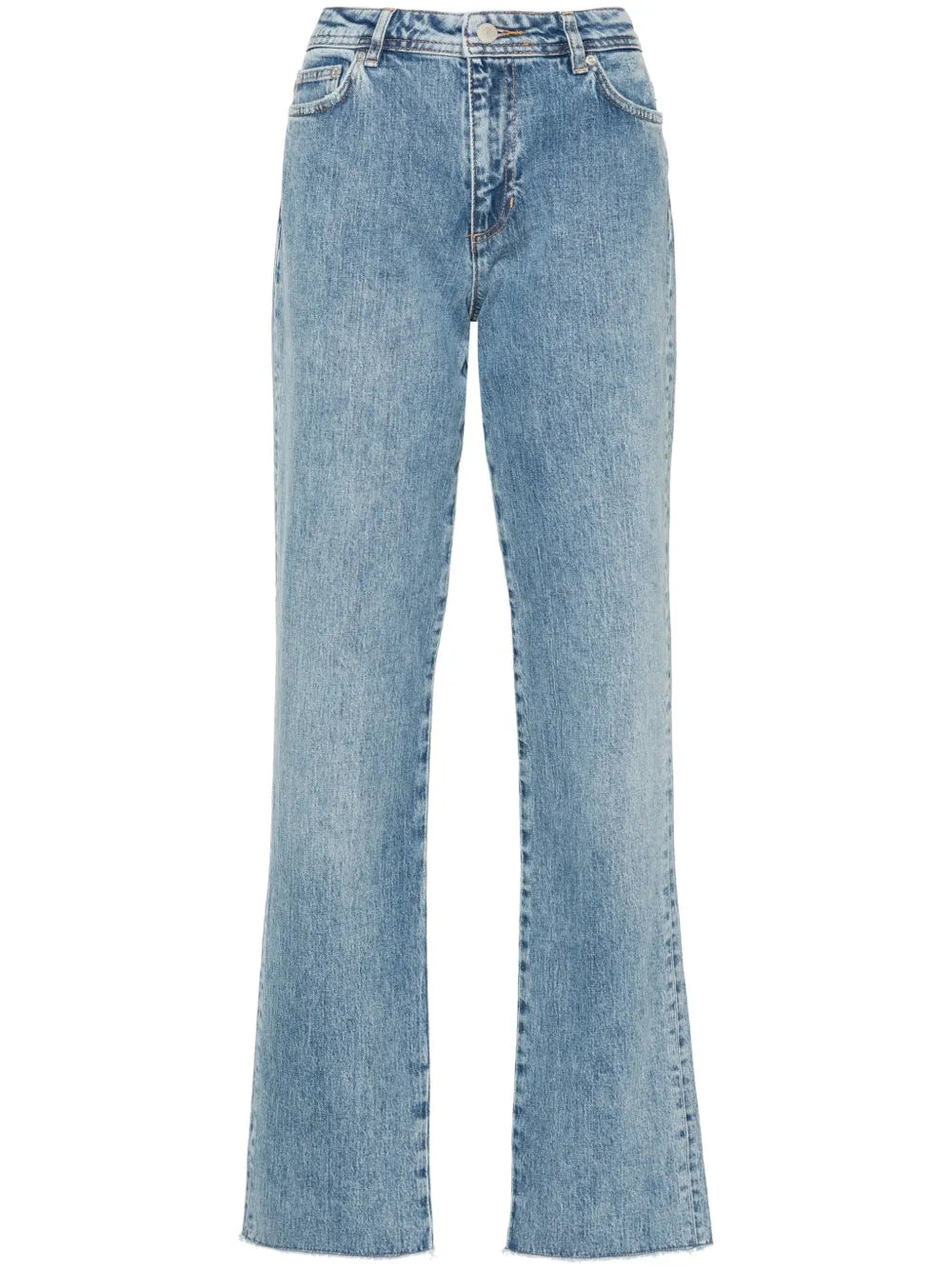 Logo-Embroidered Straight Jeans