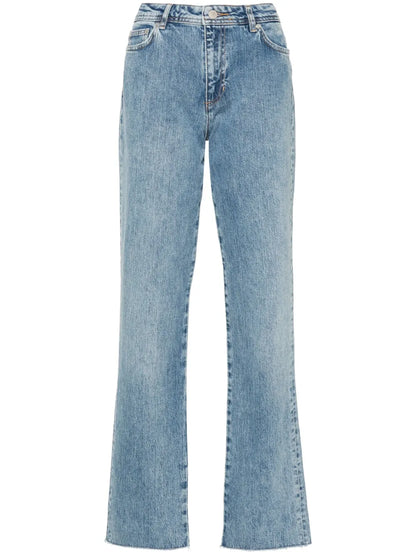 Logo-Embroidered Straight Jeans