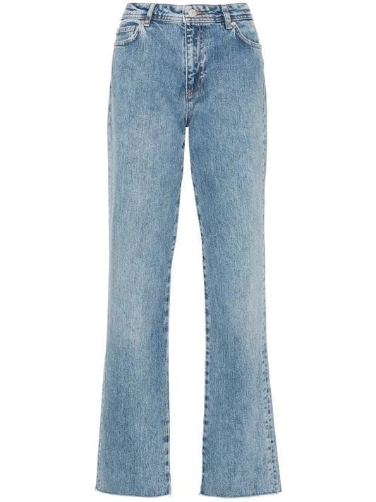 Logo-Embroidered Straight Jeans