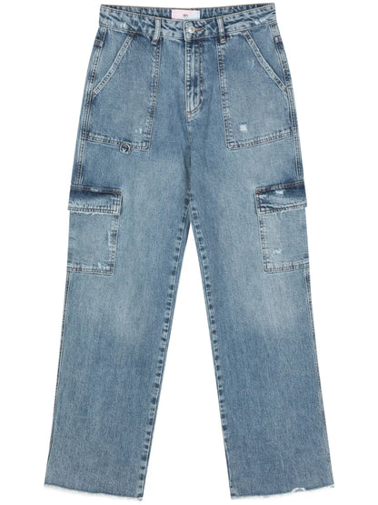 Logo-Embroidered Straight Jeans
